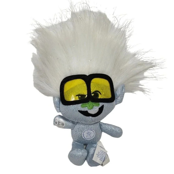 Build A Bear Trolls World Tour Stuffed Animal Plush Toy Blue Silver NOT WORKING - Picture 1 of 10